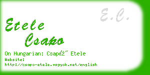 etele csapo business card